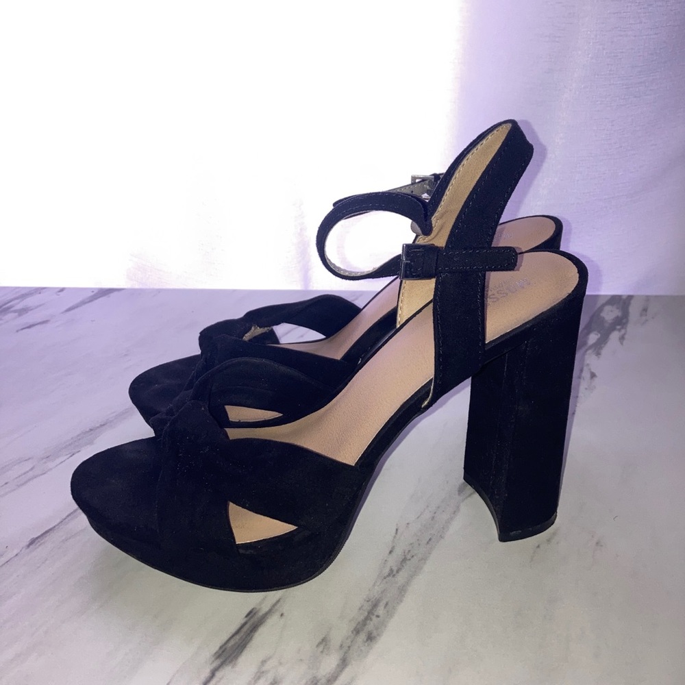 Mossimo Supply Co Black Daphne Heels Sz 8